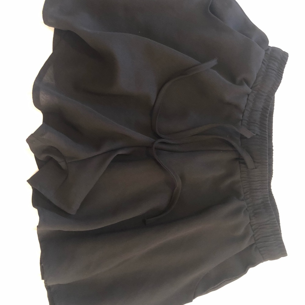 Black flowing shorts